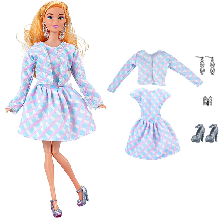 Fashion Skirt Set for 1/6 Doll – Casual Dollhouse Outfit