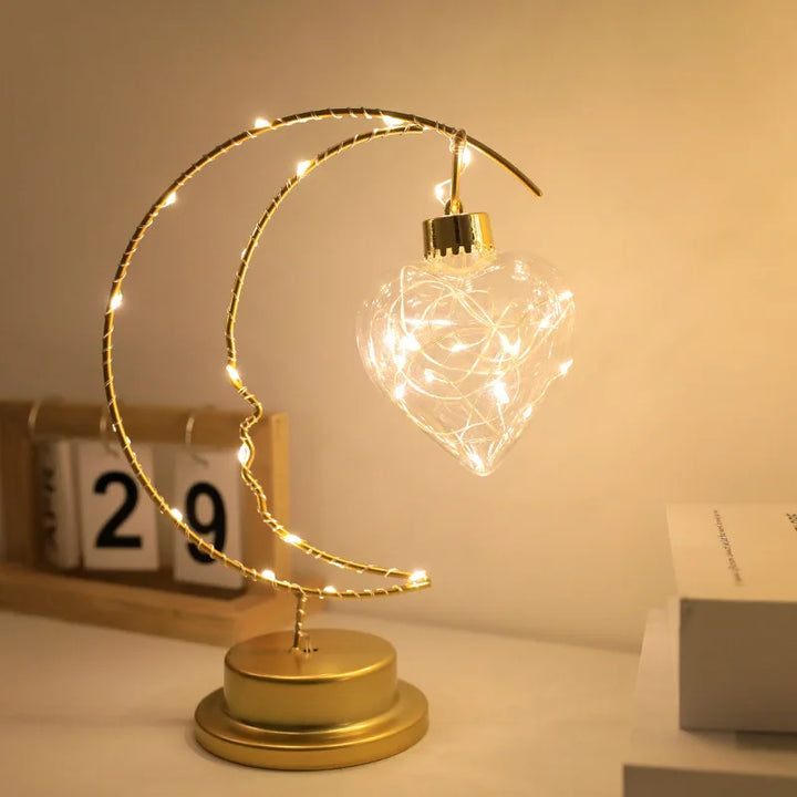 LED Night Lamp – Star & Moon Indoor Ornament