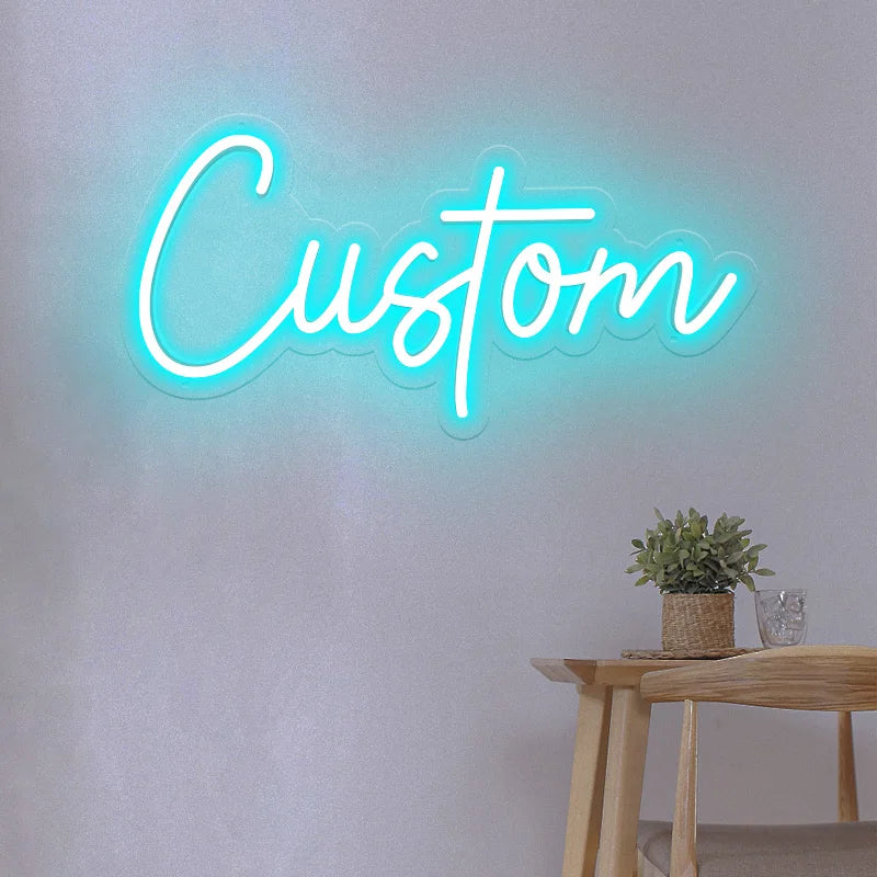 Custom Name Neon Sign Personalized Led Neon Sign Night Light Birthday Wedding Signs Room Bedroom Decoration Wall LED Neon Lamp