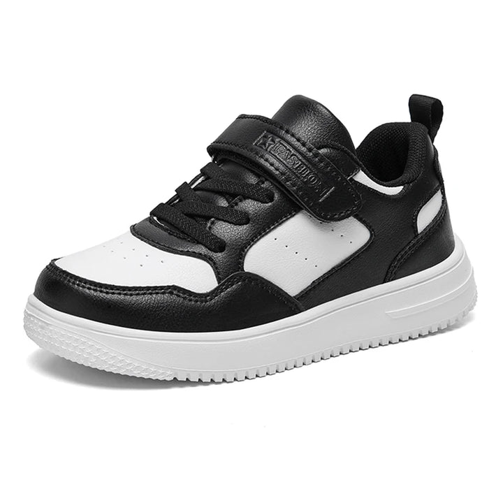 Children Sneaker Boys Casual Shoes Black Leather Flat Student Walking Shoes Non-slip Girl Lightweight Sports Tennis Footwear