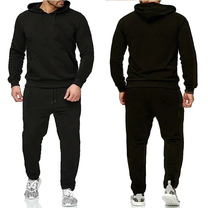 Basic Sweatshirt Hoodies & Pants Set