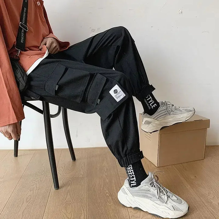 Black Autumn Outdoor Harem Hiking Men's Cargo Pants Male Trousers Clothing Baggy Street Large Size Aesthetic High Quality Slacks