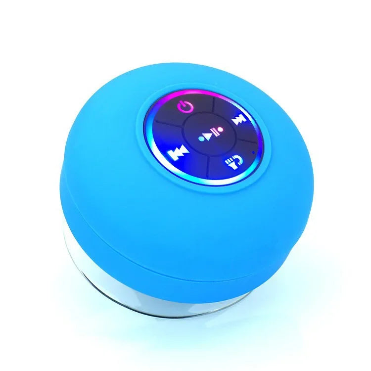 Portable Bluetooth Audio Ipx4 Waterproof Led Lights Bathroom Outdoor Large Suction Cup Can Be Adsorbed Wall Speaker