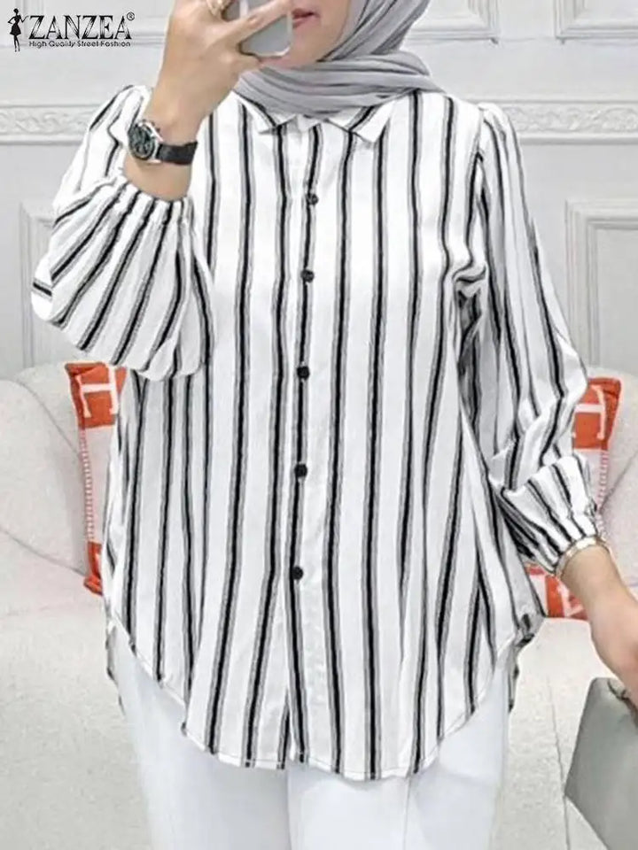 ZANZEA OL Stripe Tunic