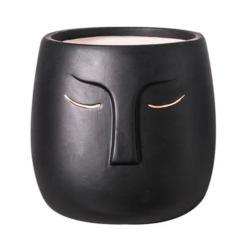 European Face Ceramic Planter