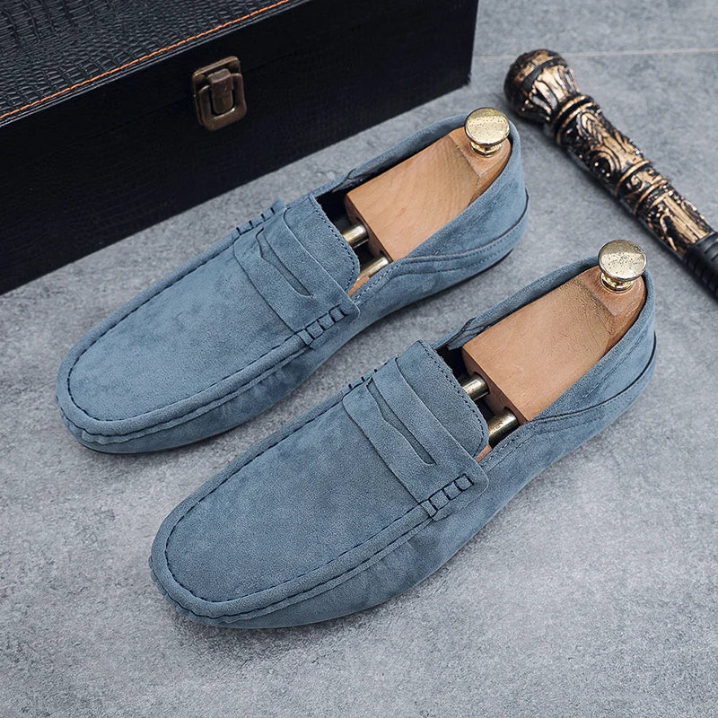 New Suede Men Casual Shoes Fashion Male Lazy Shoes Breathable Comfort Slip-on Mens Driving Shoes Luxury Brand Loafers Moccasins