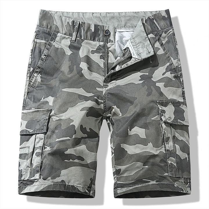 Summer Loose Fitting Camouflage Elastic Men Cargo Shorts 2024 New Quick Drying Sports Leisure Comfort Pure Cotton Short Trousers