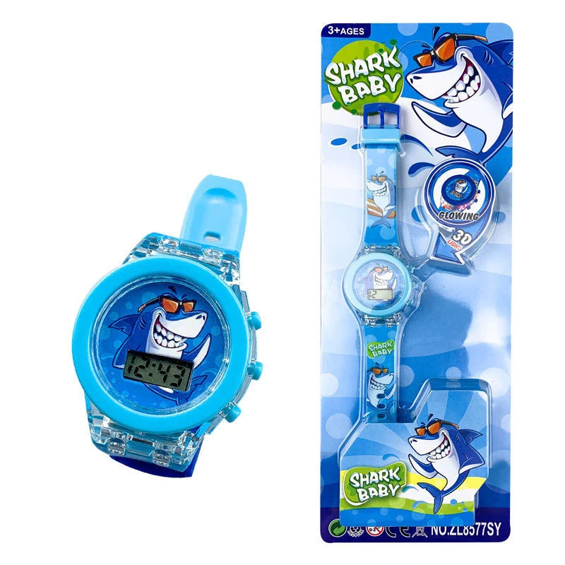 Flash Light Spiderman Kids Watch - Cartoon Character Timepiece