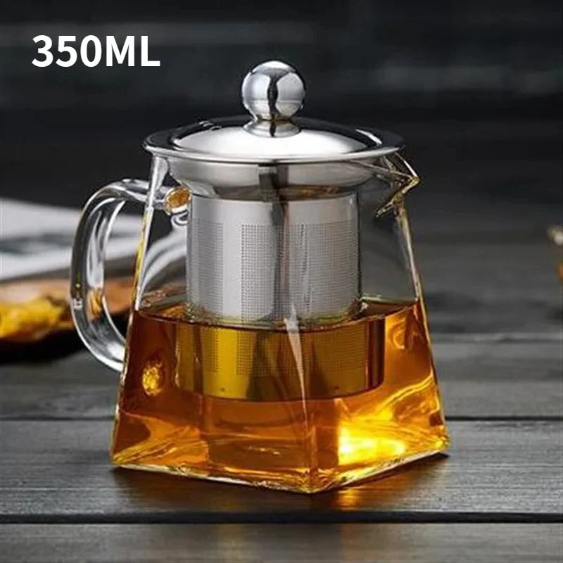 Glass Teapot with Infuser – Elegant Tea Set Kettle