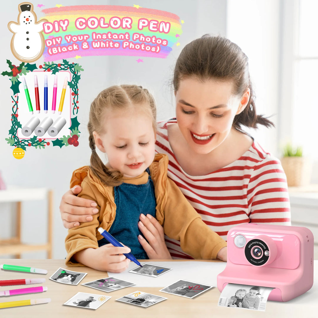 Gofunly Kids Instant Print Camera – 1080P HD Thermal Printing