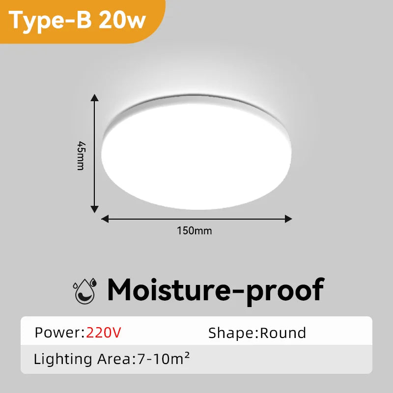 Modern Led Ceiling Lamp Ceiling Light Fixture Waterproof Bathroom Lights For Kitchen Bedroom Living Room Indoor Lighting 85-220V