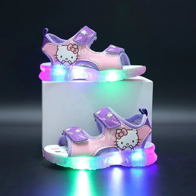 Baby LED Light Sandals – Hello Kitty Anti-Slip Shoes