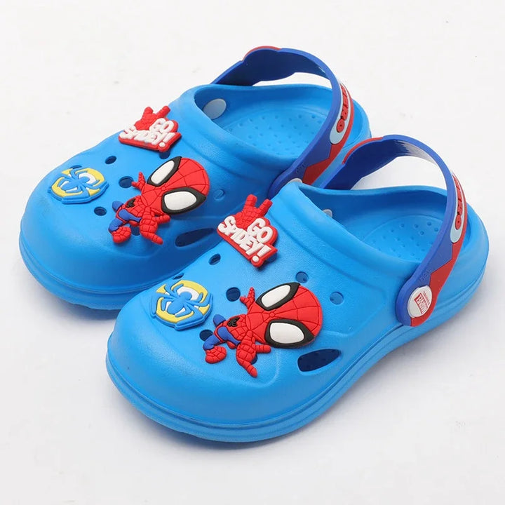 Disney Children's Hole Slipper Summer Boy Fashion Cartoon Spiderman Sandals Kids Beach Shoes Soft Bottom Toddler Home Slipper