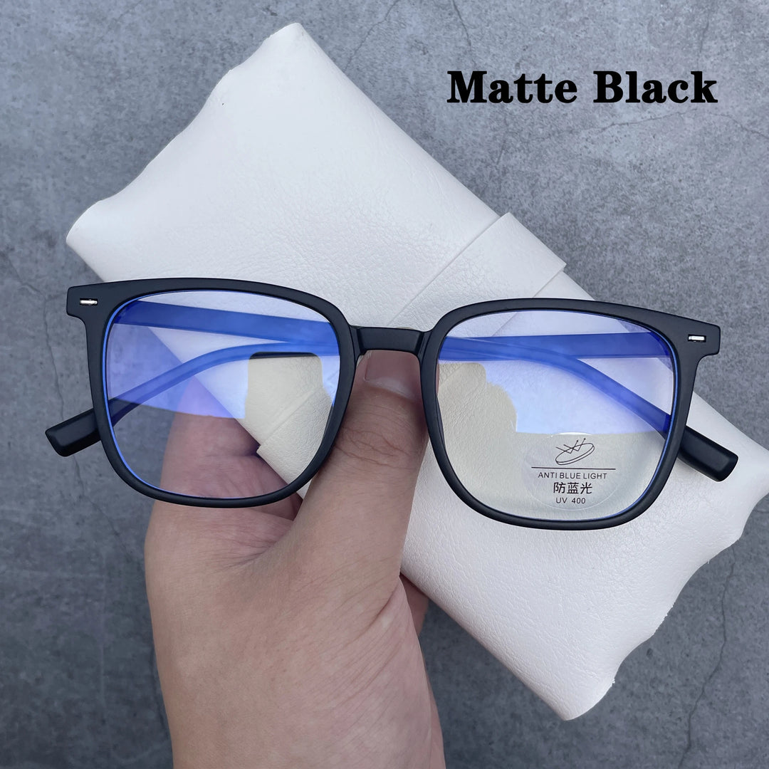 Black Computer Glasses Frame Women Men Anti Blue Light Square Rectangle Eyewear Blocking Glasses Optical Spectacle Eyeglass