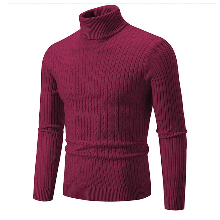 Winter High Neck Thick Warm Sweater Men Turtleneck Brand Mens Sweaters Slim Fit Pullover Men Knitwear Male Double Collar