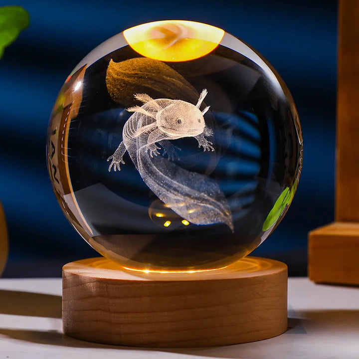 Axolotl Crystal Ball – Night Light Decoration