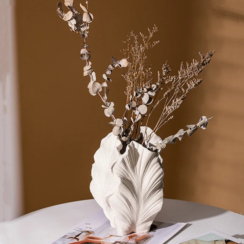 Irregular Wrinkle Ceramic Vase – Artistic Home Decor