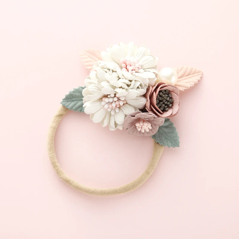 Baby Girl Headband – Elastic Floral Headwear