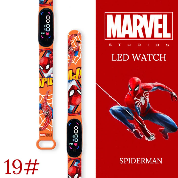 MINISO Spiderman Kids Digital Watch - Waterproof LED Sport Wristband