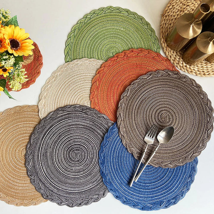 Round Table Mats – Woven Ramie