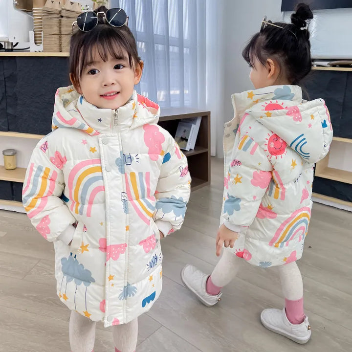 Kids Hooded Down Jacket - Warm Winter Coat for Ages 2-7