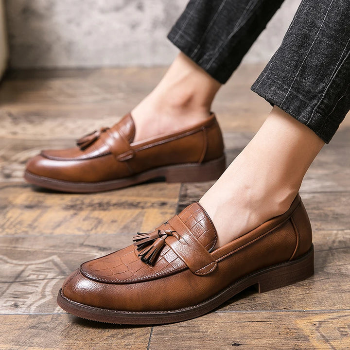 Leather Casual Loafers – Men's Slip-On Dress Shoes