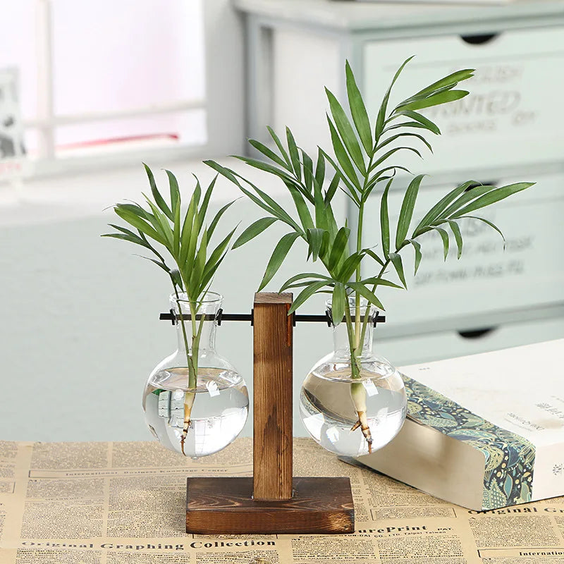 Wooden Frame Pineapple Hydroponic Vase