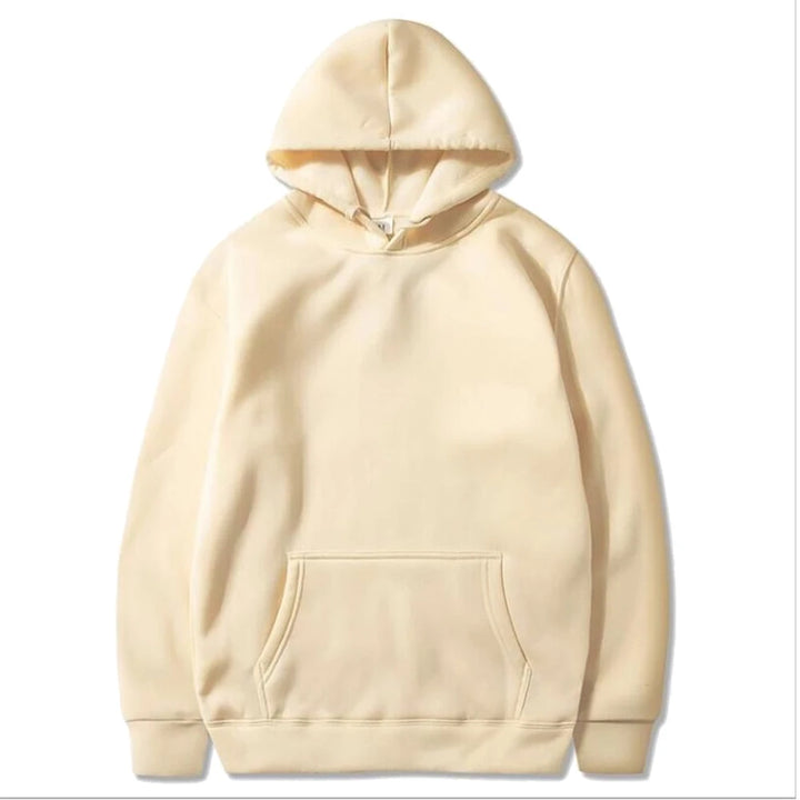 Men's Hoodie – Casual Solid Color Sweatshirt