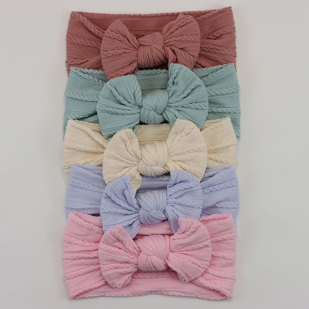 Baby Bows Headbands – Elastic Knit