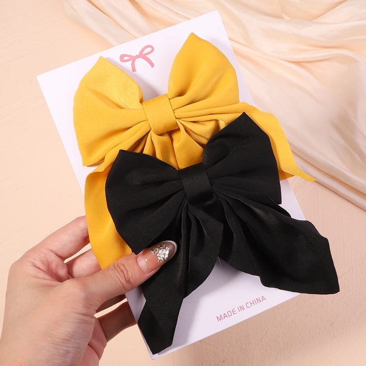 Sweet Print Bow Hair Clips – Summer Accessories