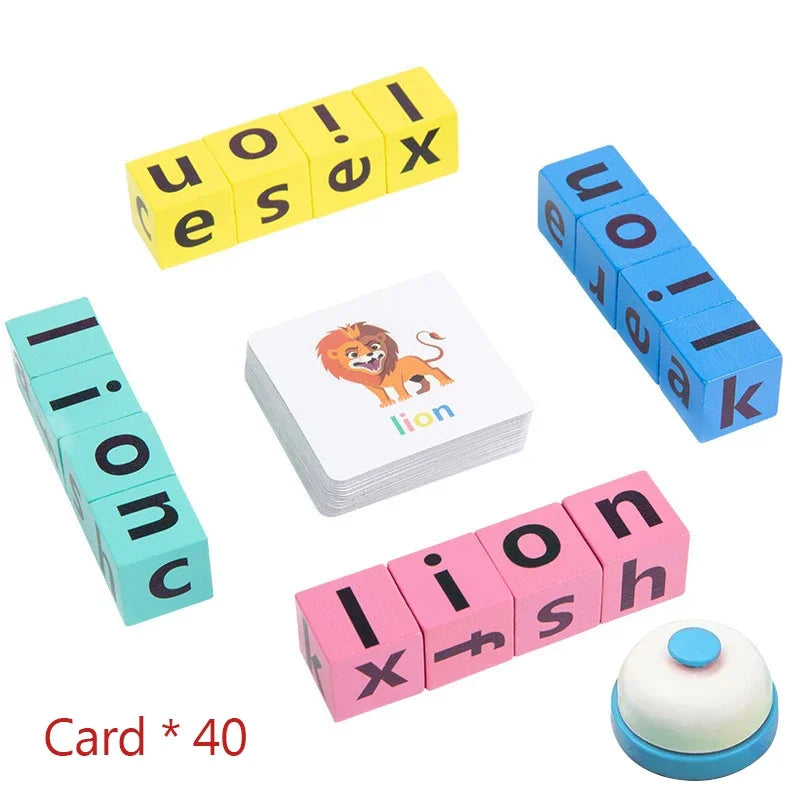 Montessori Wooden Letters Puzzle & Word Matching Game