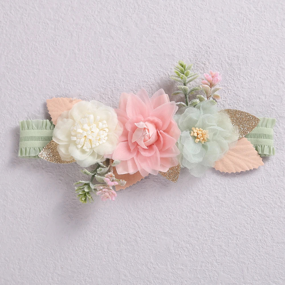 Baby Girl Headband – Elastic Floral Headwear