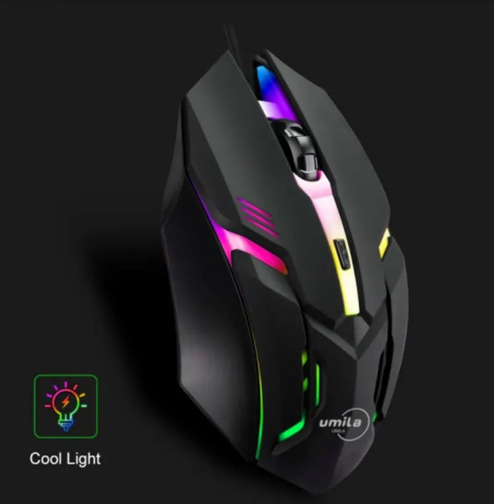 Ergonomic Gaming Mouse – USB Backlit Design