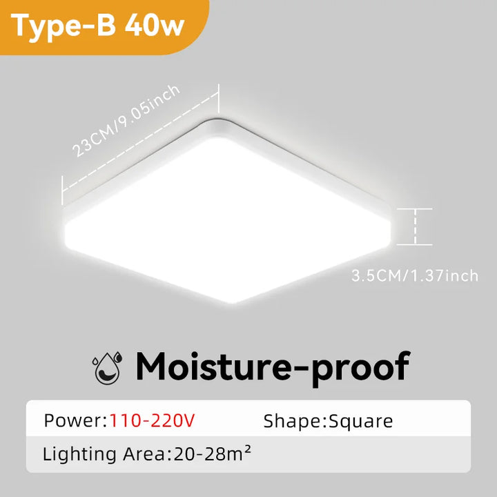 Modern Led Ceiling Lamp Ceiling Light Fixture Waterproof Bathroom Lights For Kitchen Bedroom Living Room Indoor Lighting 85-220V