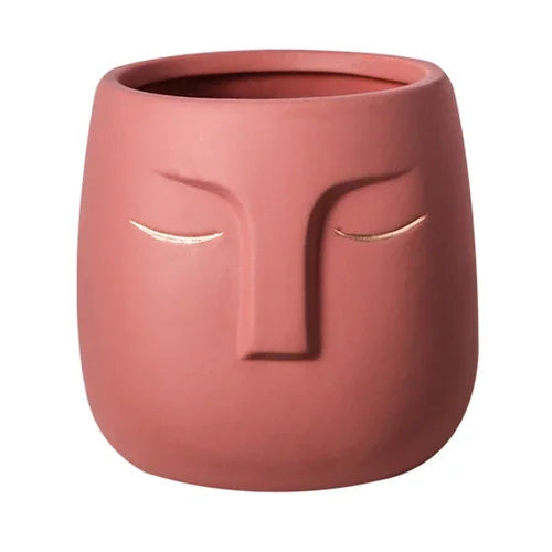 European Face Ceramic Planter