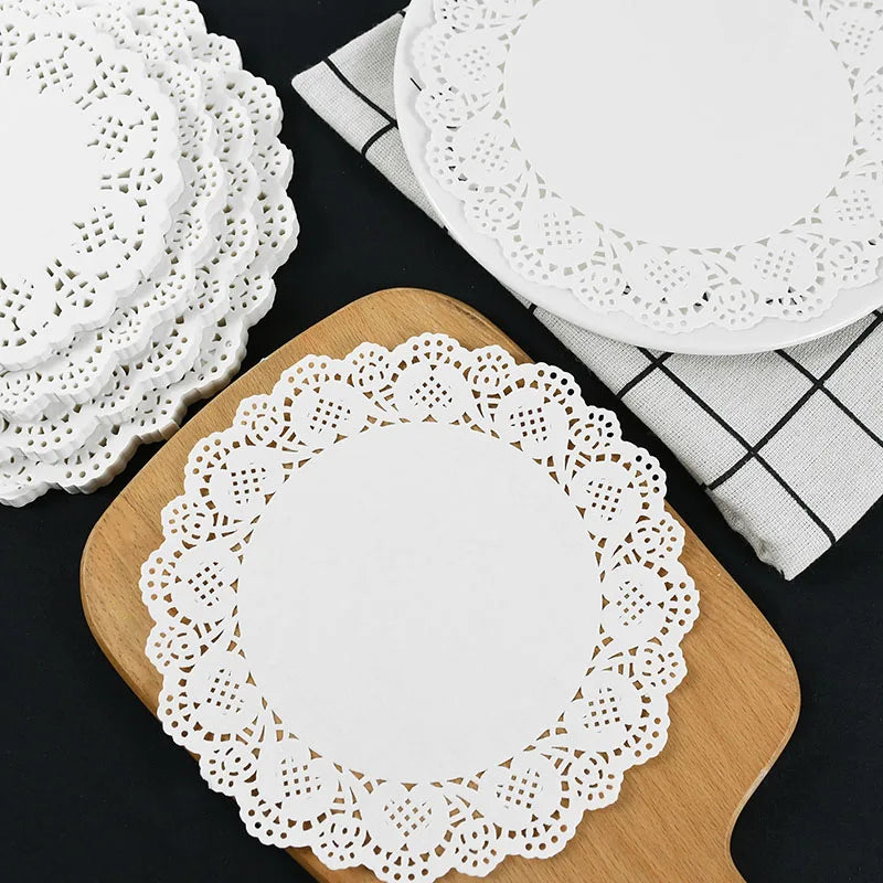 100pcs White Lace Coaster Doilies - Wedding & DIY Decor