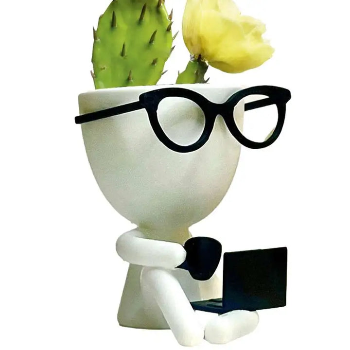 Humanoid Ceramic Planter