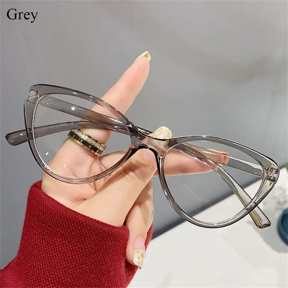 Women Anti Blue Rays Glasses Fashion Cat Eye Computer Goggles Big Frame Eyeglasses Vision Care Blue Light Blocking Eyewear