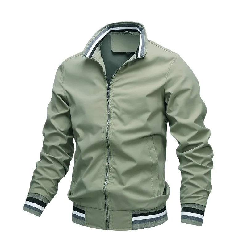 Men's Stand Collar Jacket – Waterproof Windbreaker