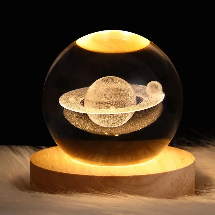 3D Galaxy Crystal Lamp