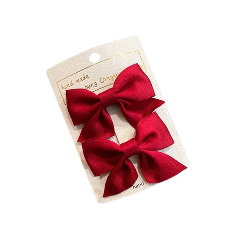 Bow Hair Clip Set – Elegant Flower Design