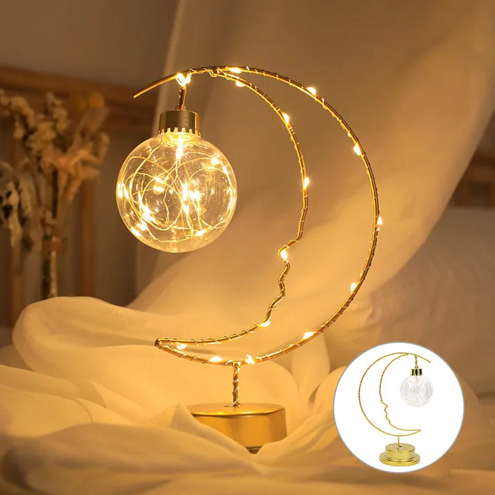 LED Night Lamp – Star & Moon Indoor Ornament