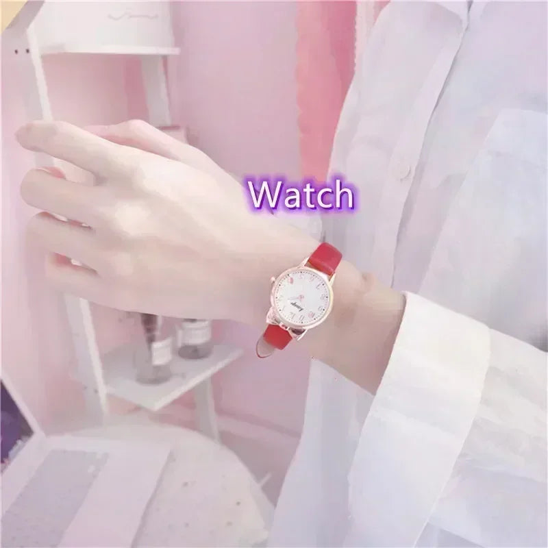 Kids Love Digital Watch Set – Leather Strap & Bracelet