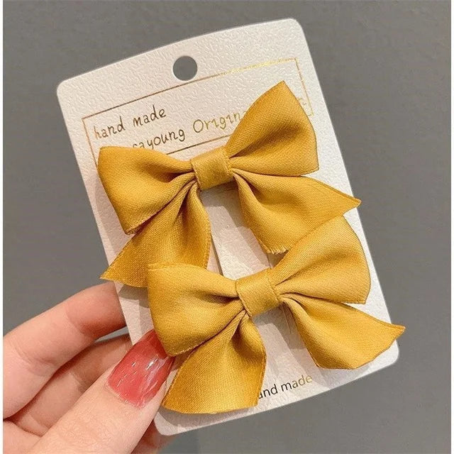 Bow Hair Clip Set – Elegant Flower Design