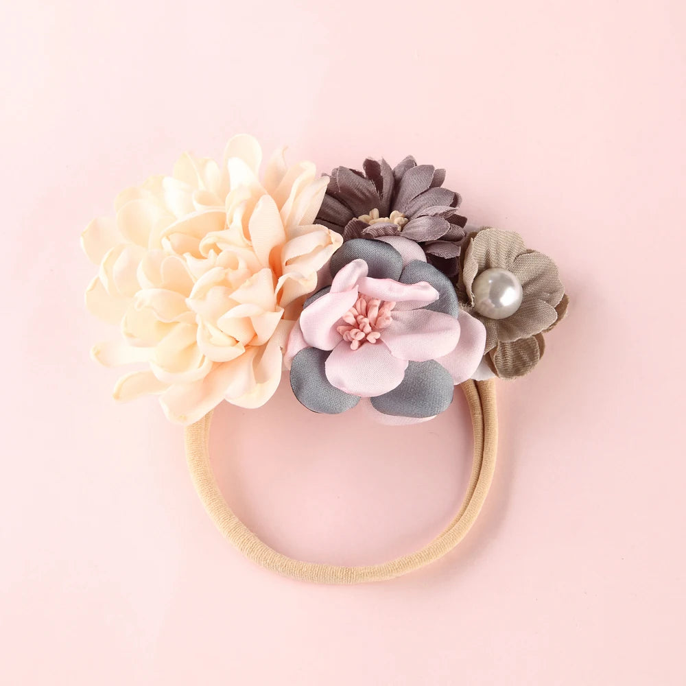 Baby Girl Headband – Elastic Floral Headwear