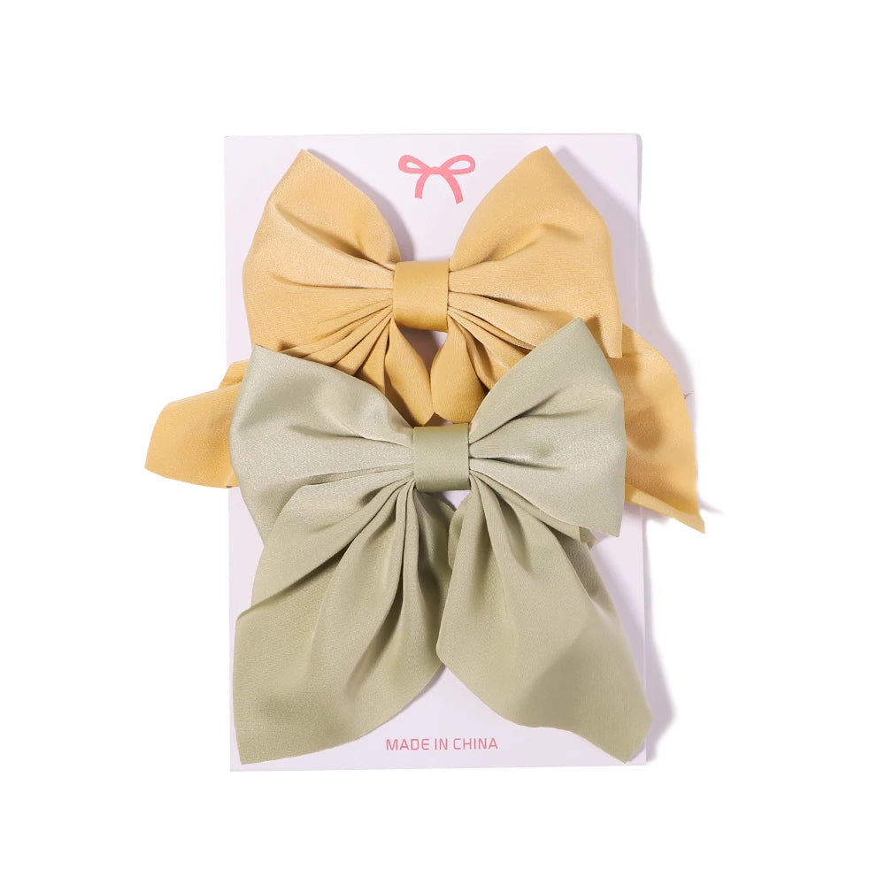 Sweet Print Bow Hair Clips – Summer Accessories