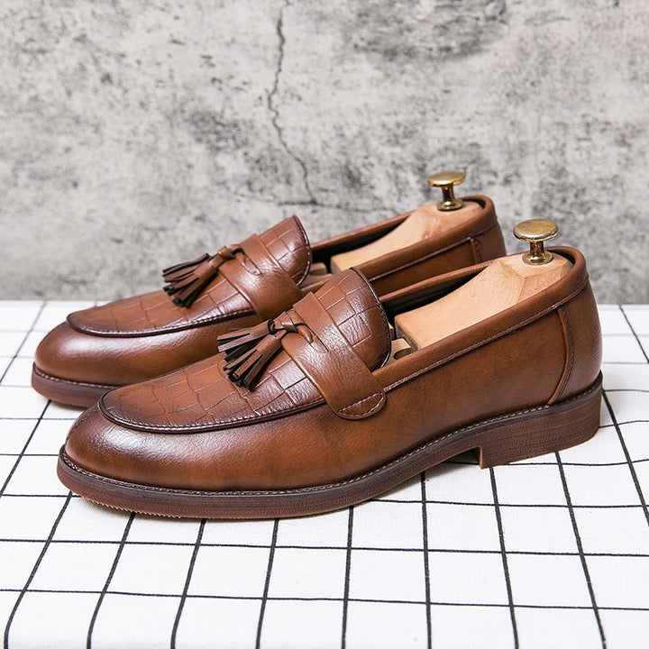 Leather Casual Loafers – Men's Slip-On Dress Shoes