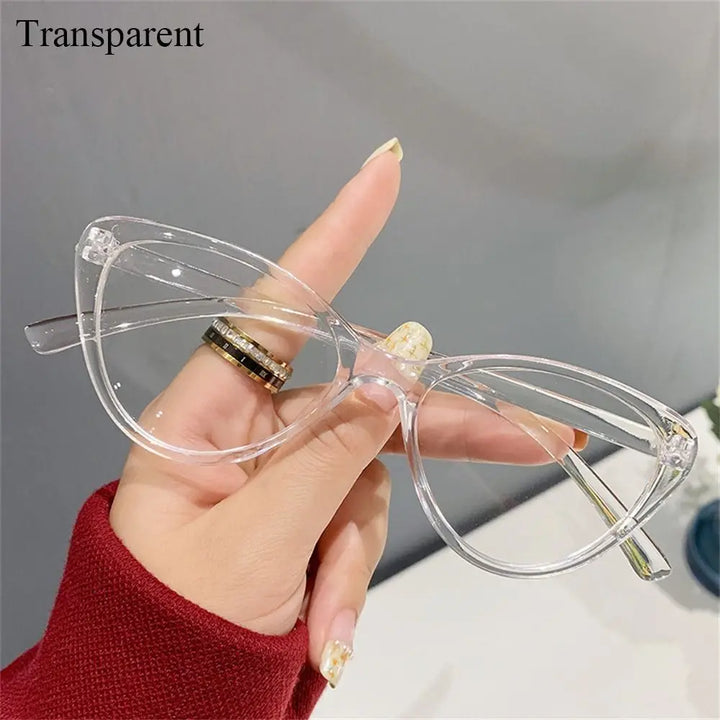 Women Anti Blue Rays Glasses Fashion Cat Eye Computer Goggles Big Frame Eyeglasses Vision Care Blue Light Blocking Eyewear