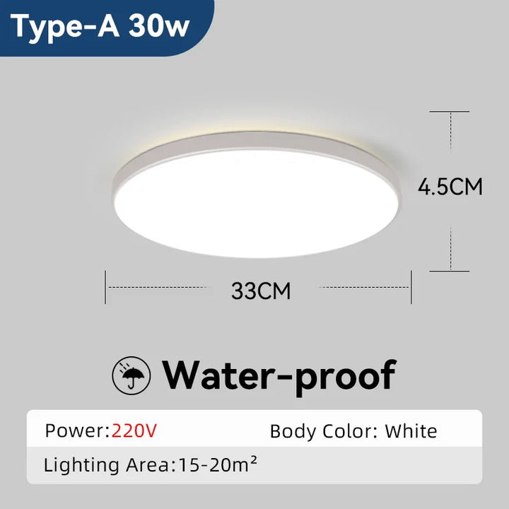 Modern Led Ceiling Lamp Ceiling Light Fixture Waterproof Bathroom Lights For Kitchen Bedroom Living Room Indoor Lighting 85-220V