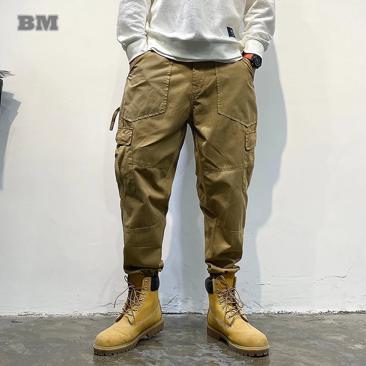 Khaki Harajuku Cargo Joggers